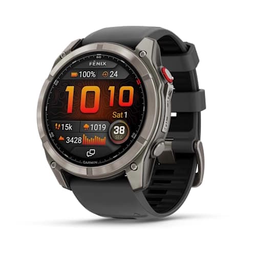 Fenix 8 Pro – 51 mm, AMOLED, Sapphire, Titanium with Graphite/Black Silicone Band