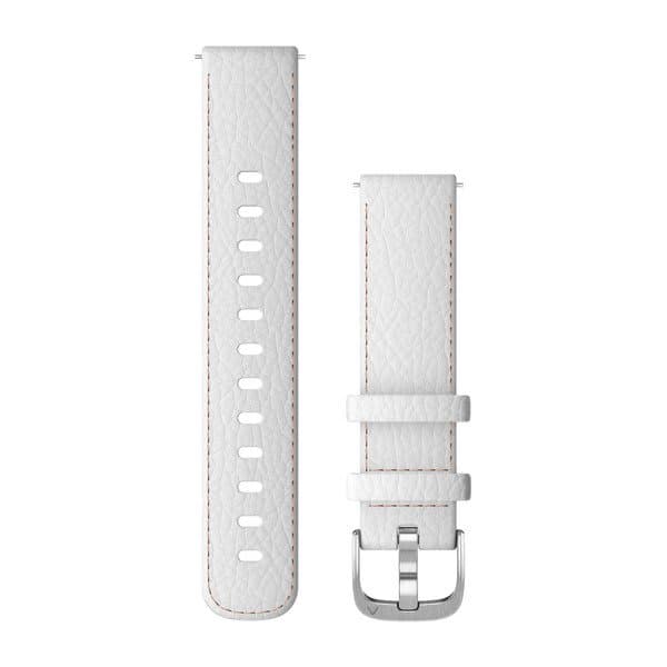 Quick Release Band 18mm White Leather with Silver Hardware
