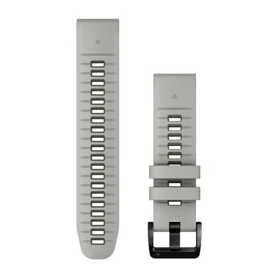 QuickFit 22 Watch Bands Fog Grey/Moss Silicone