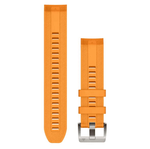 QuickFit 22 Watch Straps Spark Orange Silicone Strap