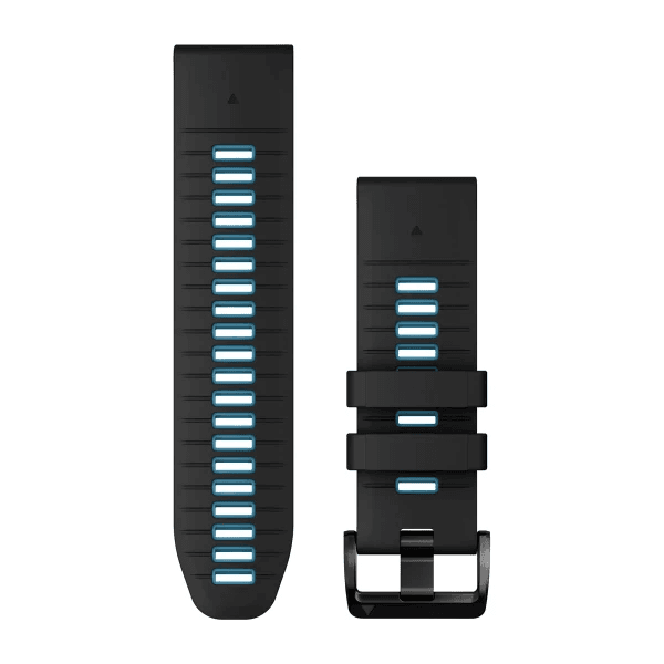QuickFit 26 Watch Bands Black/Cirrus Blue Silicone