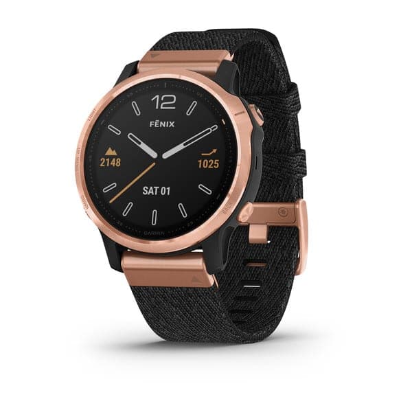Fenix 6S Sapphire Black Rose Gold with Nylon Band