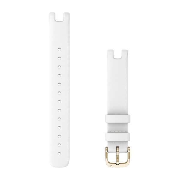 Lily Bands White Italian Leather with Cream Gold Hardware