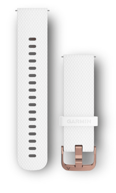 Quick Release Band 20mm White/Rose Gold/Two Sizes Included