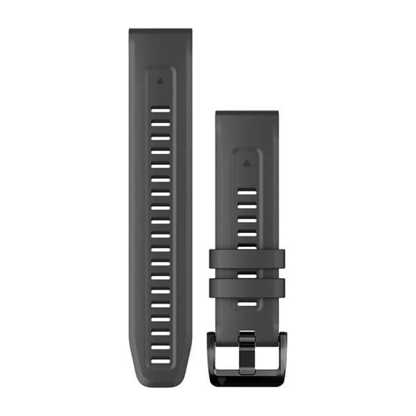 QuickFit 22 Watch Bands Graphite Silicone