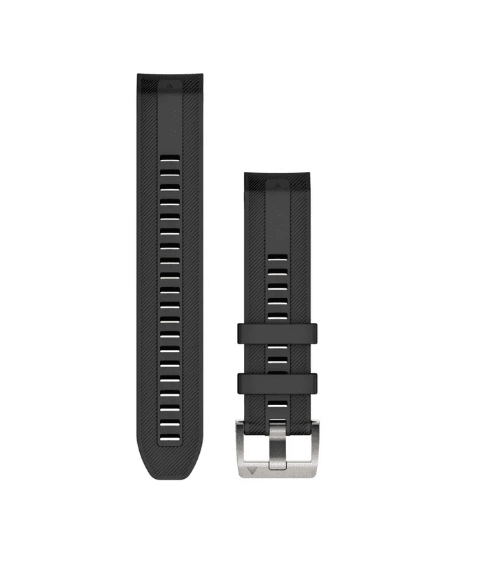 QuickFit 22 Watch Straps (MARQ) Black silicone strap