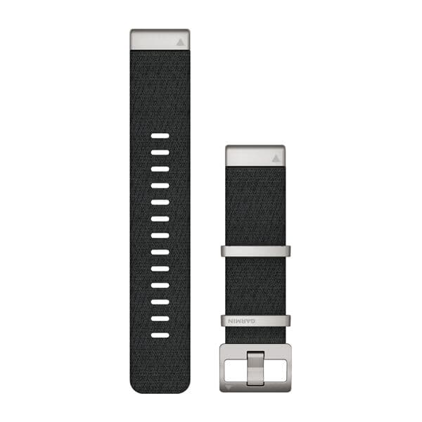 QuickFit 22 Watch Straps Jacquard-weave Nylon Strap – Black