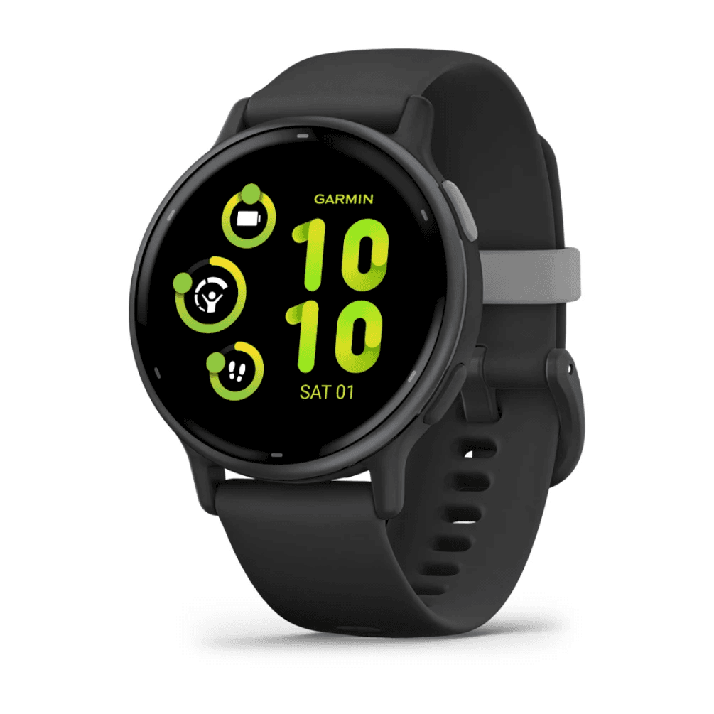 Vivoactive 5 Slate Aluminum Bezel with Black Case and Silicone Band