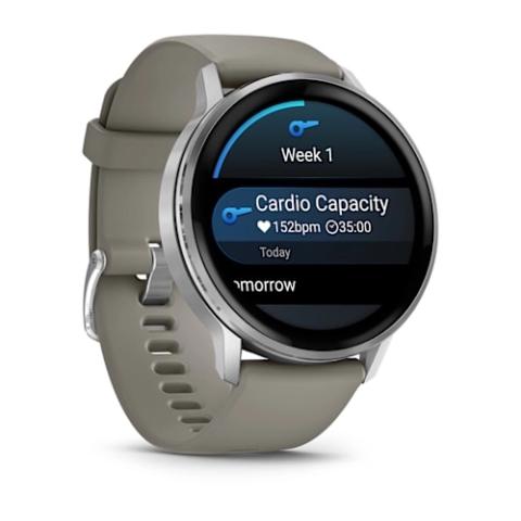 Venu 4 - 45 mm Silver with Silver Grey Silicone Band