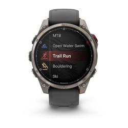 Garmin Fenix 8 Pro – 47 mm, AMOLED Sapphire, Titanium with Graphite/black silicone band