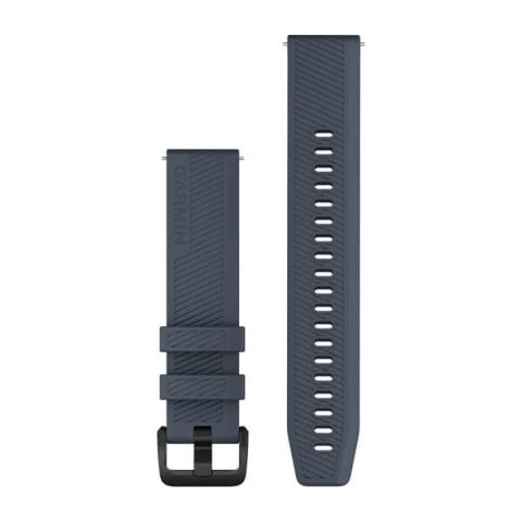 Quick Release Bands (20 mm) Granite Blue with Black Stainless Steel Hardware