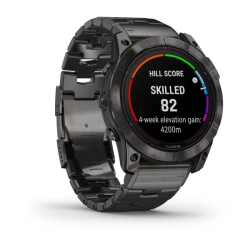 Garmin Fenix 7X Pro - Sapphire Solar Edition Carbon Gray DLC Titanium with Vented Titanium Bracelet