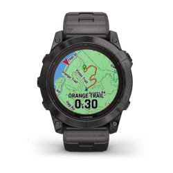 Garmin Fenix 7X Pro - Sapphire Solar Edition Carbon Gray DLC Titanium with Vented Titanium Bracelet