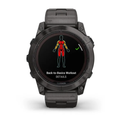 Garmin Fenix 7X Pro - Sapphire Solar Edition Carbon Gray DLC Titanium with Vented Titanium Bracelet