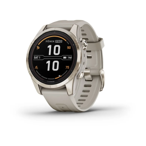 Мультиспортивные часы Garmin Fenix 7S Pro – Sapphire Solar Edition Soft Gold