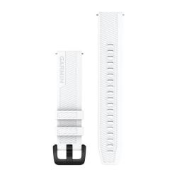 Quick Release Bands (20 mm) White with Black Stainless Steel Hardware