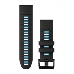 QuickFit 26 Watch Bands Black/Cirrus Blue Silicone