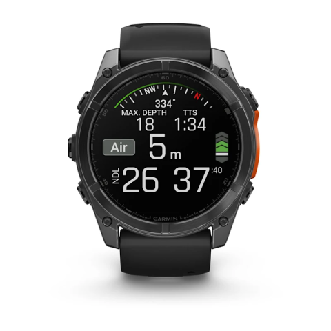 Fenix 8 – AMOLED Slate Gray With A Black Silicone Band 51 mm