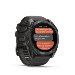 Спортивные часы для бега и триатлона Garmin Fenix 8 – Sapphire with Black/Pebble Gray Silicone 51 mm