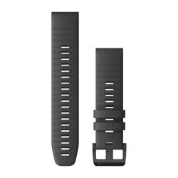 QuickFit Band 22mm Slate Gray Silicone with Black Hardware