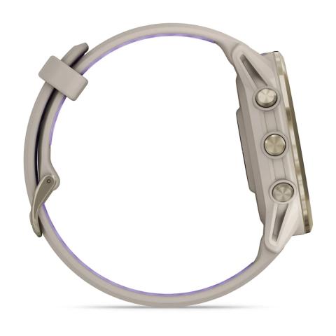 Forerunner 970 Soft Gold Titanium with French Grey Case and French Grey/Translucent Indigo Band