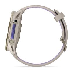 Forerunner 970 Soft Gold Titanium with French Grey Case and French Grey/Translucent Indigo Band
