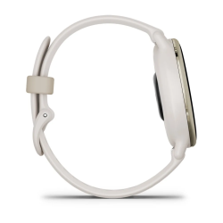 Garmin Vivoactive 5 Cream Gold Aluminum Bezel with Ivory Case and Silicone Band