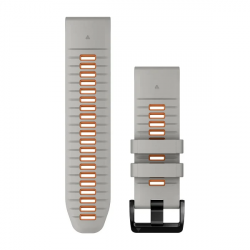 QuickFit 26 Watch Bands Fog Grey/Ember Orange Silicone