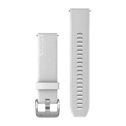 Garmin Quick Release Bands (20 mm) White with Polished Silver Hardware