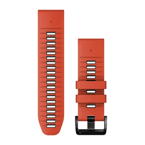 QuickFit 26 Watch Bands Flame Red/Graphite Silicone