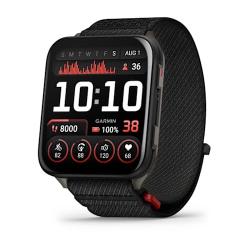 Venu X1 Black with Slate Titanium Caseback and Black ComfortFit Nylon Band