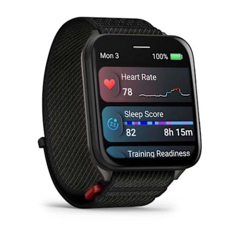 Venu X1 Black with Slate Titanium Caseback and Black ComfortFit Nylon Band