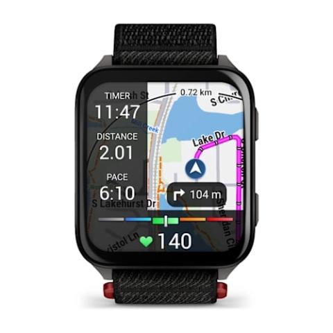 Venu X1 Black with Slate Titanium Caseback and Black ComfortFit Nylon Band