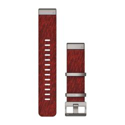 QuickFit 22 Watch Straps Jacquard-weave Nylon Strap – Red
