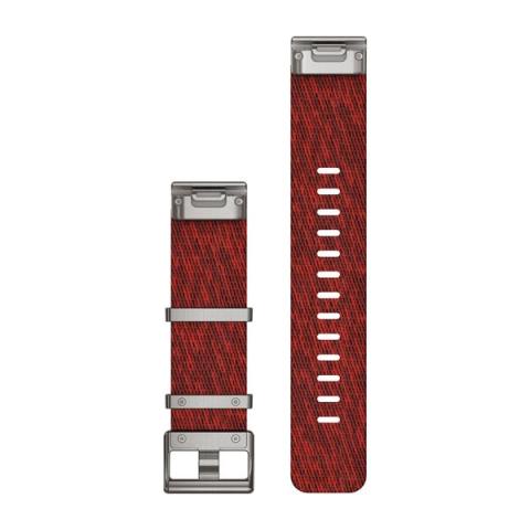 QuickFit 22 Watch Straps Jacquard-weave Nylon Strap – Red