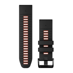 QuickFit 26 Watch Bands Black/Flame Red Silicone