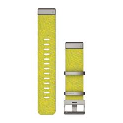 QuickFit 22 Watch Straps Jacquard-weave Nylon Strap – Yellow/Green