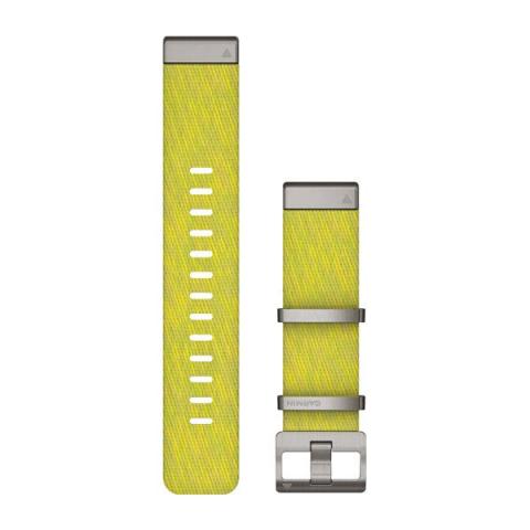 QuickFit 22 Watch Straps Jacquard-weave Nylon Strap – Yellow/Green