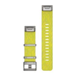 QuickFit 22 Watch Straps Jacquard-weave Nylon Strap – Yellow/Green