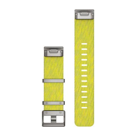 QuickFit 22 Watch Straps Jacquard-weave Nylon Strap – Yellow/Green