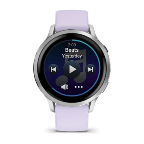 Venu 4 - 41 mm Silver with Periwinkle Silicone Band