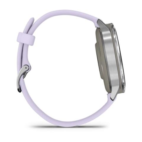 Venu 4 - 41 mm Silver with Periwinkle Silicone Band