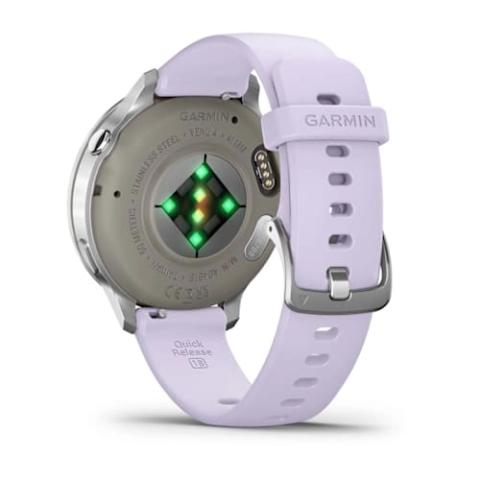 Venu 4 - 41 mm Silver with Periwinkle Silicone Band