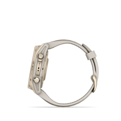 Спортивные часы для бега и триатлона Garmin Fenix 8 – Sapphire Soft Gold With Fog Gray/Dark 43 mm