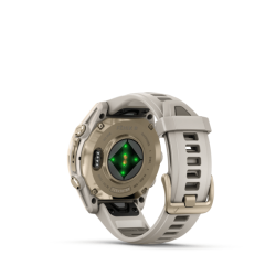 Спортивные часы для бега и триатлона Garmin Fenix 8 – Sapphire Soft Gold With Fog Gray/Dark 43 mm