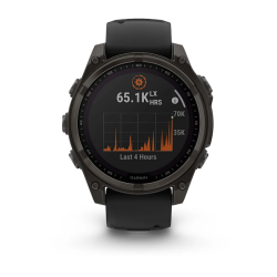 Спортивные часы для бега и триатлона Garmin Fenix 8 – Solar Sapphire With Black/Pebble Gray Silicone 47 mm