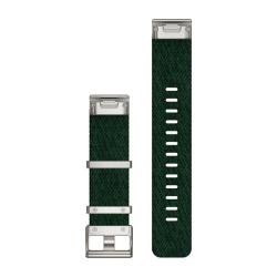 QuickFit 22 Watch Straps Jacquard-weave Nylon Strap – Pine Green