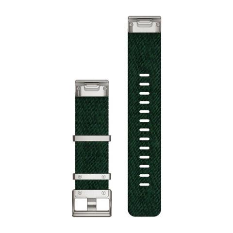 QuickFit 22 Watch Straps Jacquard-weave Nylon Strap – Pine Green