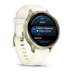 Venu 4 - 41 mm Lunar Gold with Bone Silicone Band