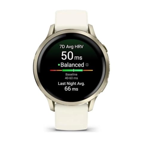 Venu 4 - 41 mm Lunar Gold with Bone Silicone Band